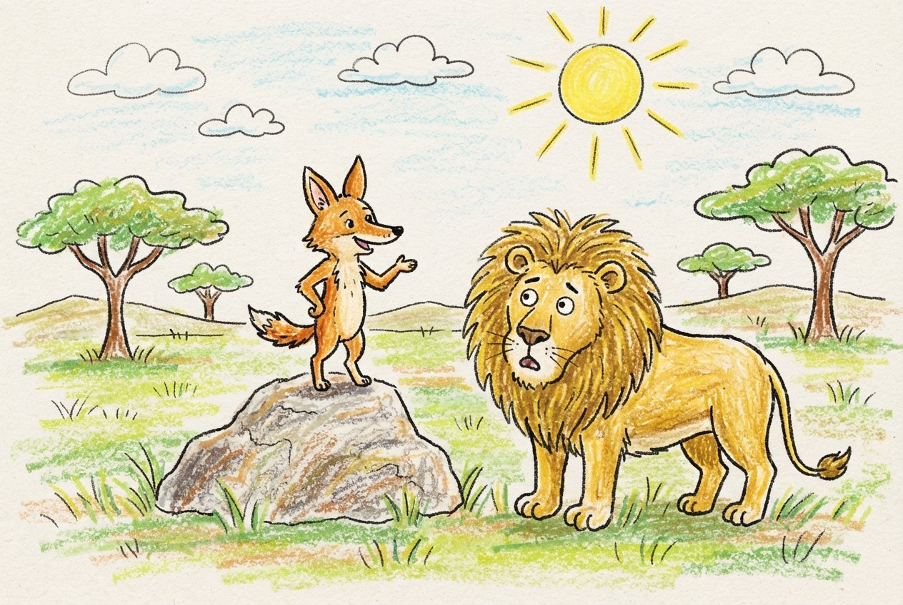 The Clever Jackal and the Foolish Lion